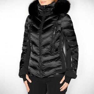 TONI SAILER Nele Splendid Black Fur Ski Jacket in Size 38